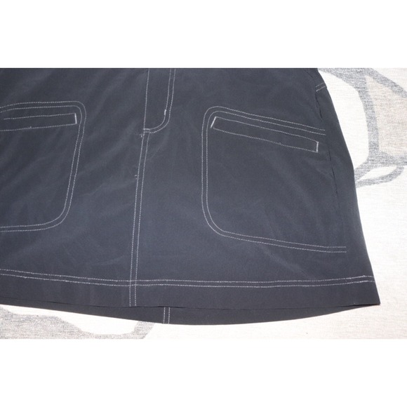 prAna Lena Athletic Skort Skirt Stretch Black Activewear Women's Size 8 - Picture 3 of 6